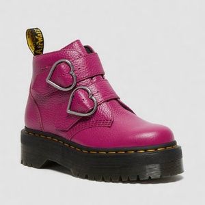 Dr. Martens DEVON HEART LEATHER PLATFORM BOOTS